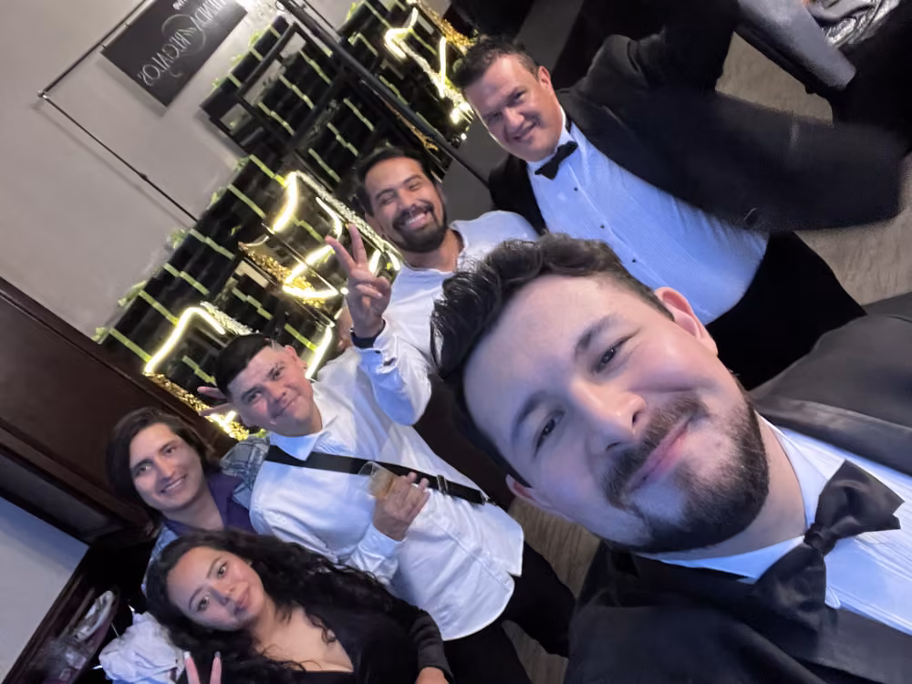 El equipo en la fiesta de fin de año